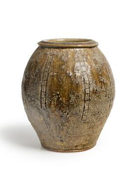 Mike Dodd (b.1943)?

Jar with incised, cross-hatched verti