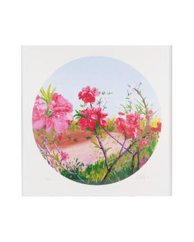 周春芽(b.1955)  桃花版畫(huà)