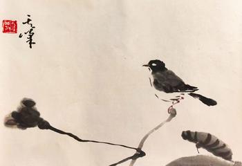 花鳥 34*45 紙本托片