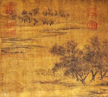 山水 30*27 紙本鏡芯