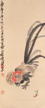 大吉圖 78.5×34cm 紙本設(shè)色鏡心