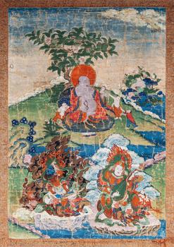 18世紀(jì) 羅漢唐卡兩幅