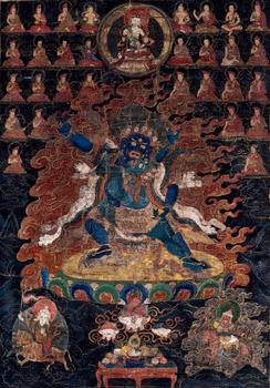 18～19世紀(jì) 二臂雙身大黑天黑卡