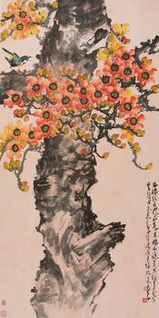 趙少昂  紅棉小鳥