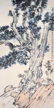 徐悲鴻 柏樹(shù)圖