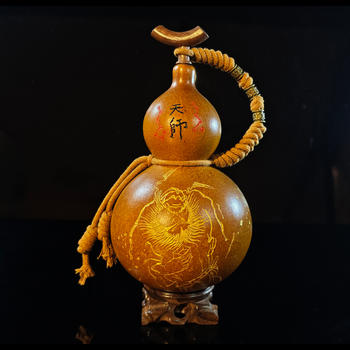 非遺工藝天師鐘馗篆刻道家法寶葫蘆