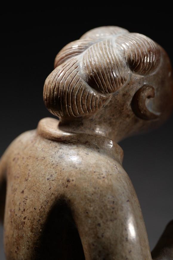 欧洲藏家旧藏高古玉雕人俑