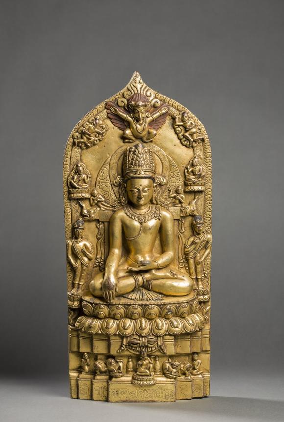 copperandgoldensakyamunistatuefrom13rdcentury13世纪