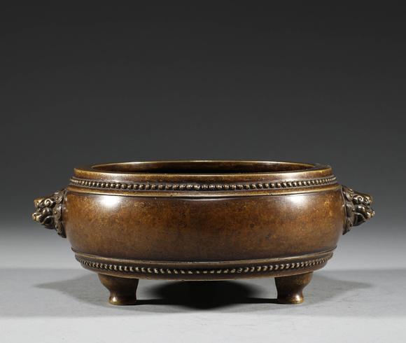 明代铜制双耳香炉