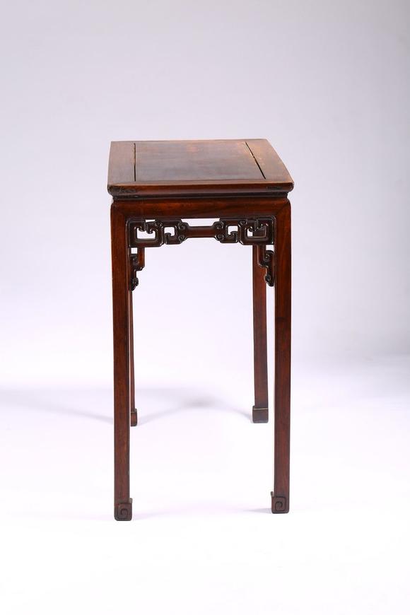 清 红木夔龙纹条桌_清 红木夔龙纹条桌估价_清