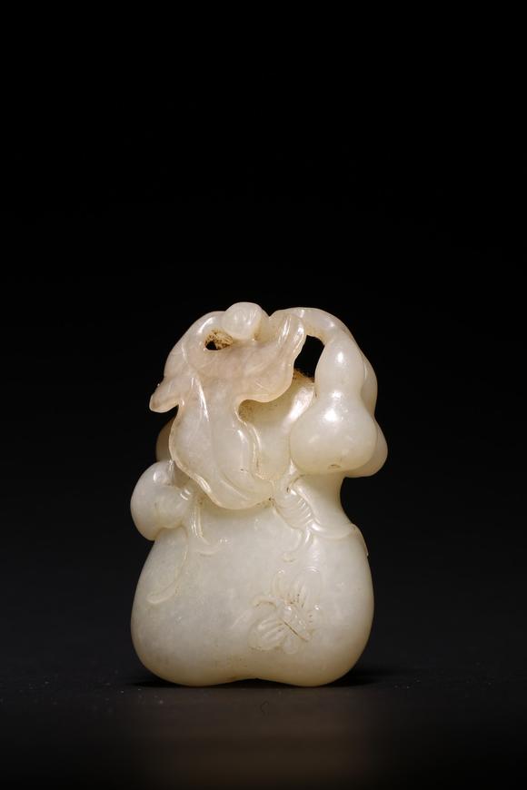 california asian art auction gallery usa清 白玉葫芦挂件