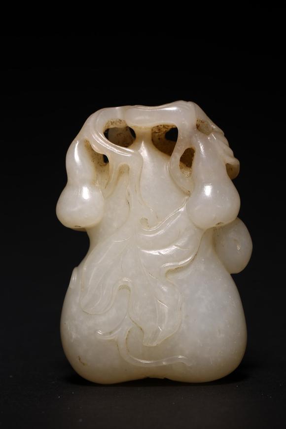 california asian art auction gallery usa清 白玉葫芦挂件
