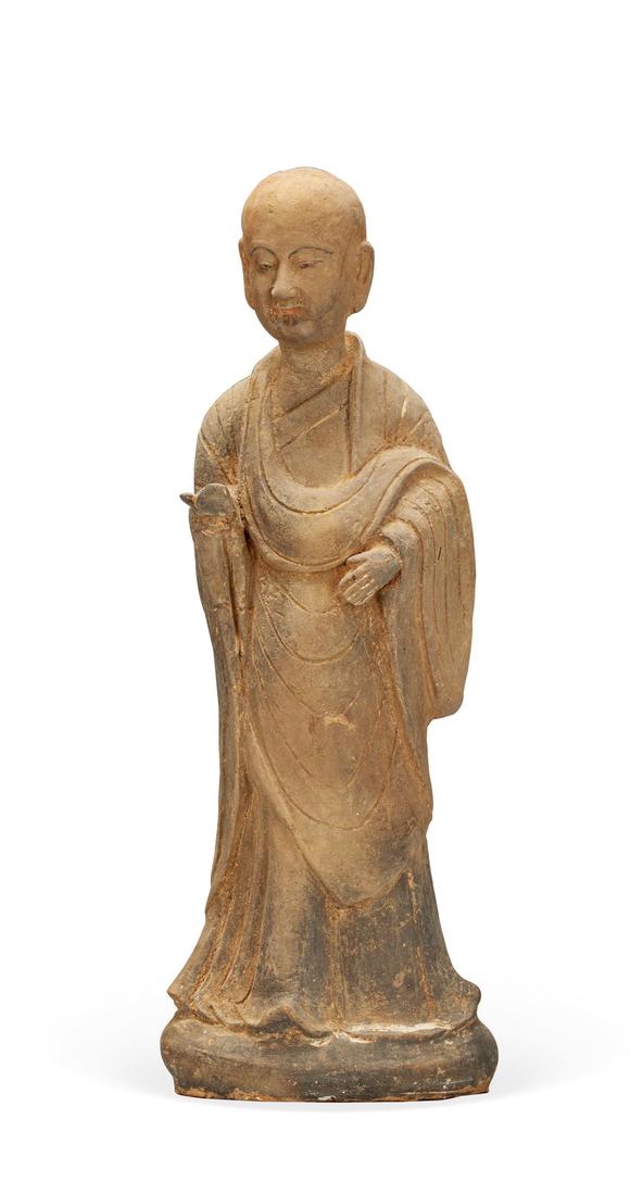 宋代泥塑僧人