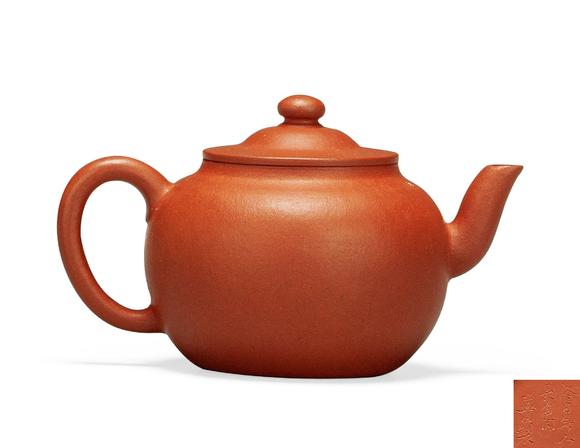 清代孟臣款朱泥壶