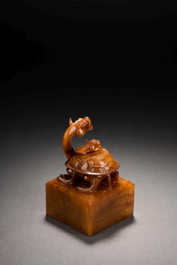 中国古代和田玉瑞兽纹印章