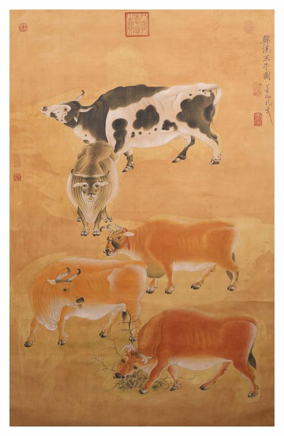 五牛图高清大图_易拍全球日本松町古美2022年第一场网络拍卖会拍品