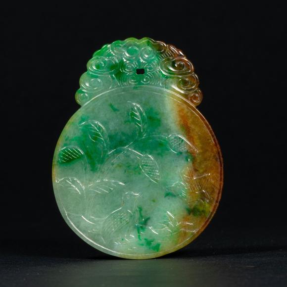 中国清代翡翠牌