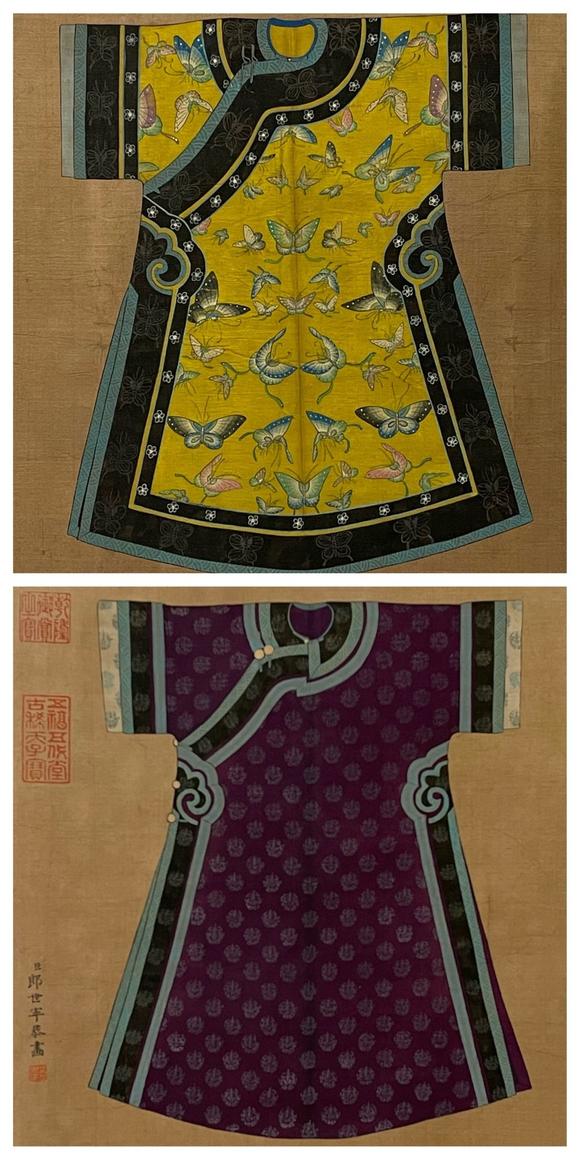 郎世宁锦衣华服手卷