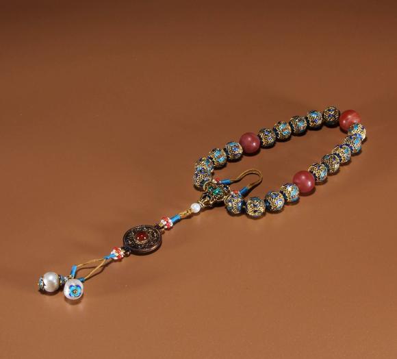 清烧蓝十八子手持