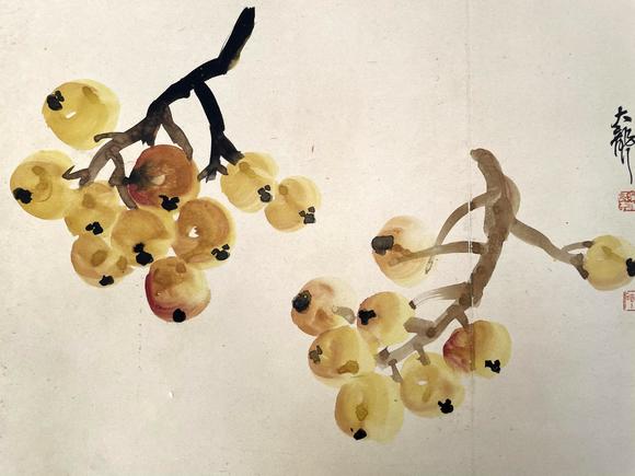 st古美术吴昌硕 枇杷