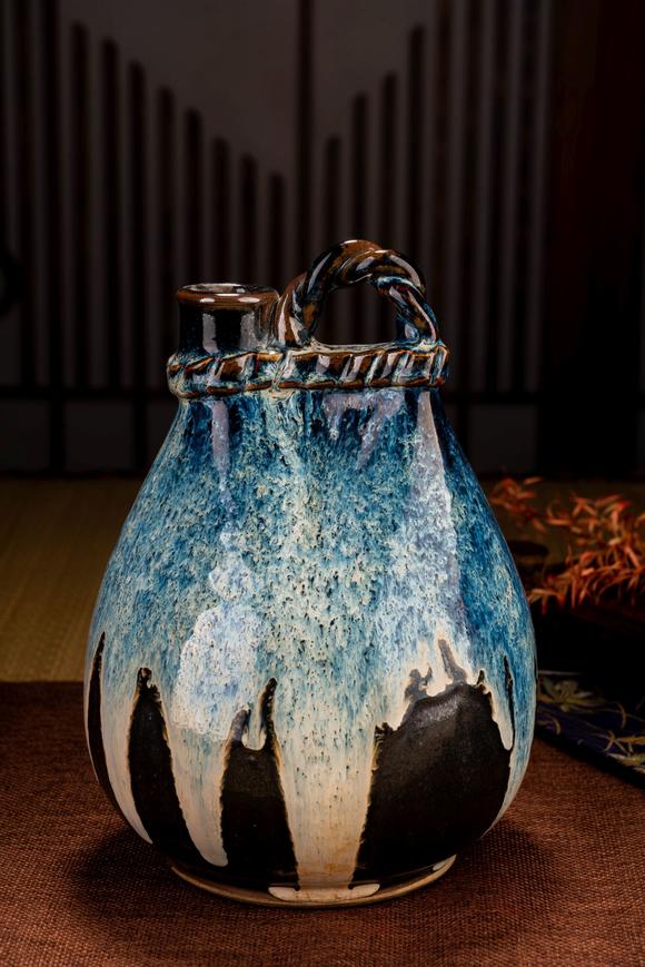 中国古代窑变钧釉扁壶