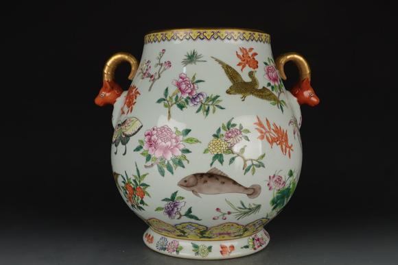 旧藏 粉彩芦雁诗文图玉壶春瓶_旧藏 粉彩芦雁诗文图玉壶春瓶估价_旧藏 粉彩芦雁诗文图玉壶春瓶高清大图_易拍全球北京唐潮拍卖有限公司北京唐潮拍卖