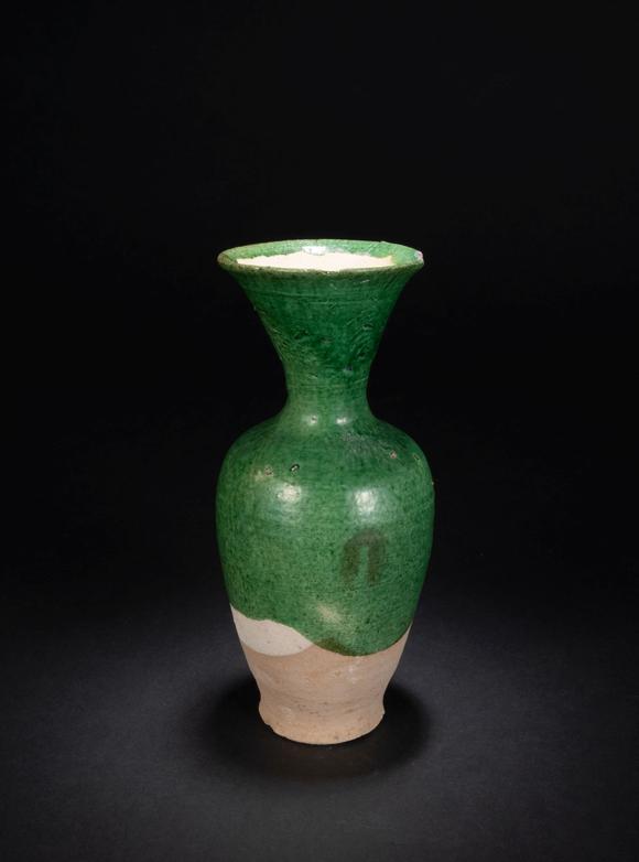 绿釉墨彩瓶高清大图_易拍全球东瀛国际东瀛集芳瓷器杂项专场拍品缴苘