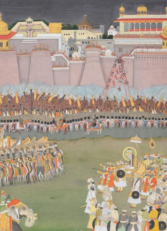 The Mughal Emperor Aurangzeb at the siege of Golconda Fort_The Mughal ...