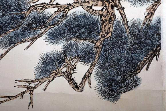 张大千松下高士图