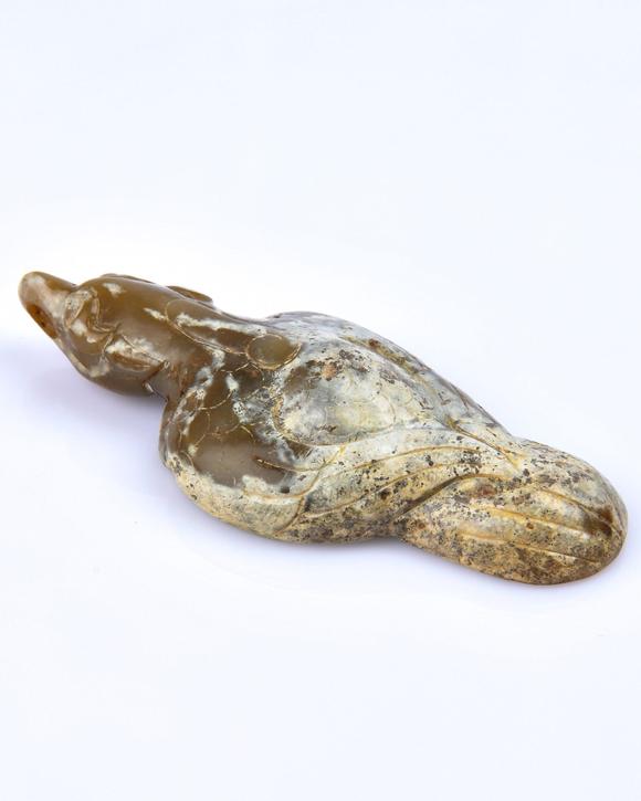 高古玉鸟摆件 a craved jade bird_高古玉鸟摆件 a