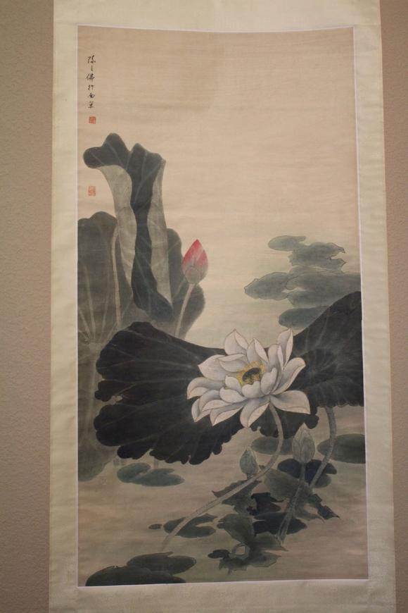 ascrolledclassicpaintinglotusblossombychen