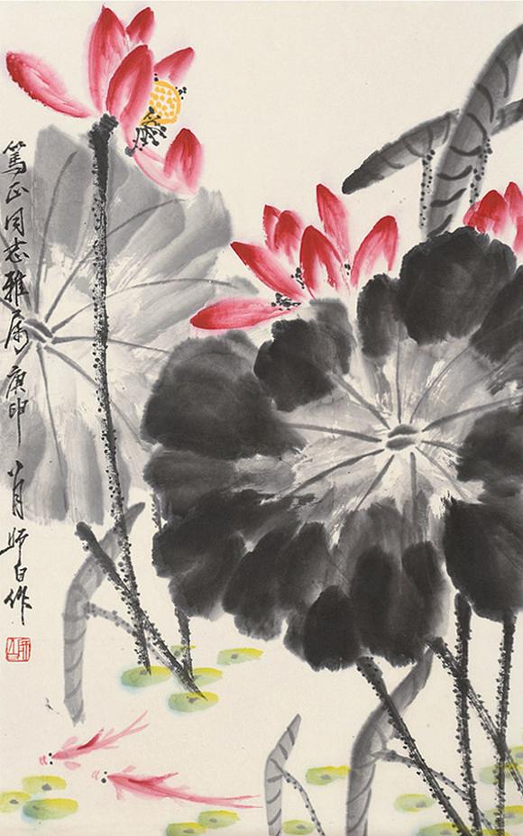 上海鸿生娄师白 荷花