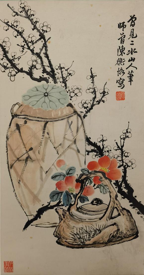 陈师曾花卉纸本立轴