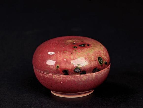 清康熙豇豆红印泥盒