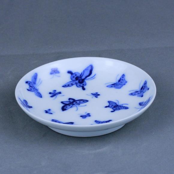 清光绪青花蝴蝶纹笔洗