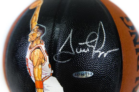 斯科蒂皮蓬scottiepippen彩绘亲签篮球