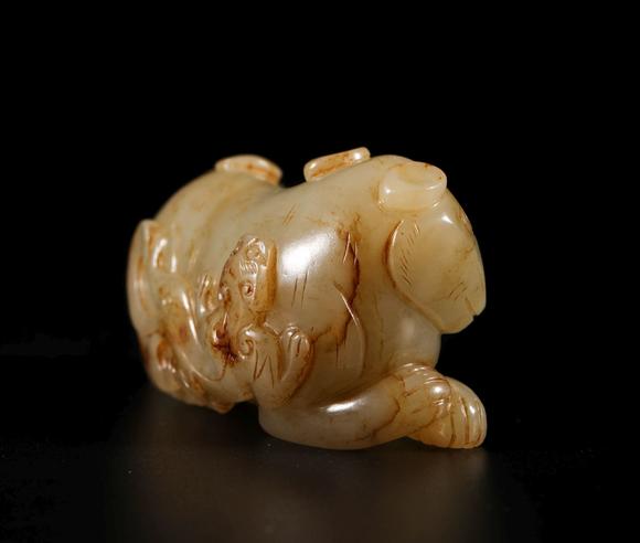 hetianjadetigerfromming明代和田玉虎