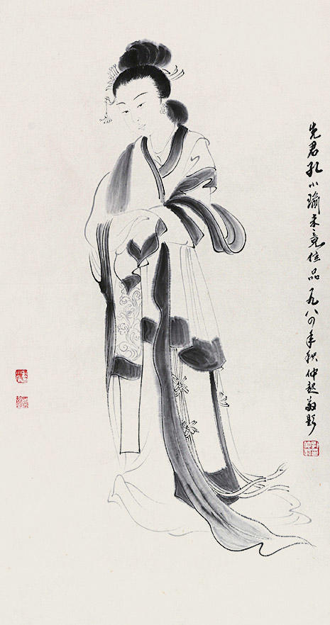 安徽九乐孔小瑜 人物立轴