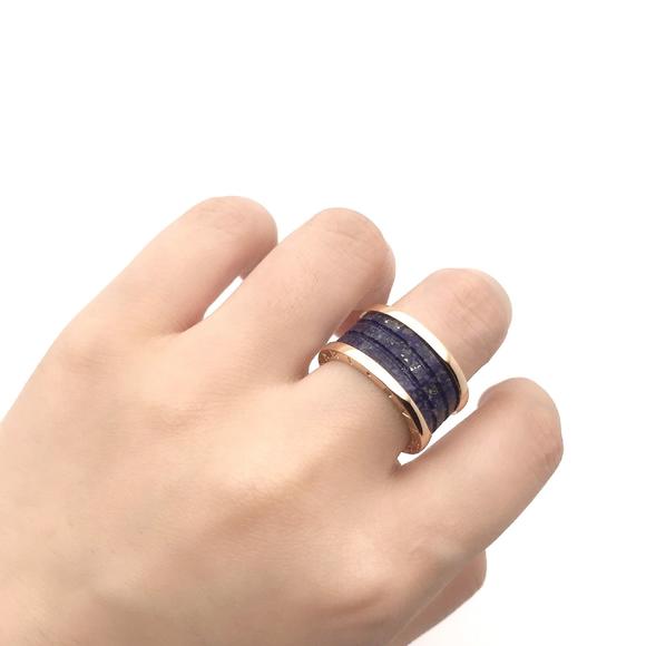 华艺国际k金配青金石戒指 b.zero1系列,宝格丽(bvlgari)