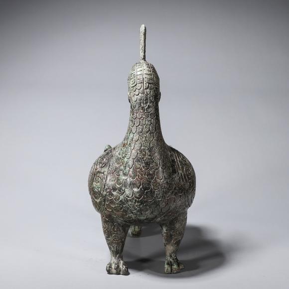 aphoenixbirdbronzezun回首凤鸟青铜尊