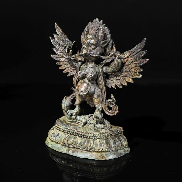 acoppergarudastatue迦楼罗飞天铜像