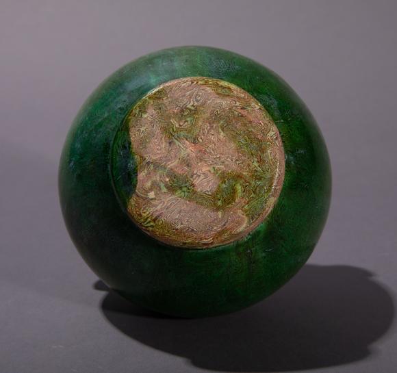 ancientchinesetangtricolorgreenglazedpot中国古代唐三彩绿釉双系罐
