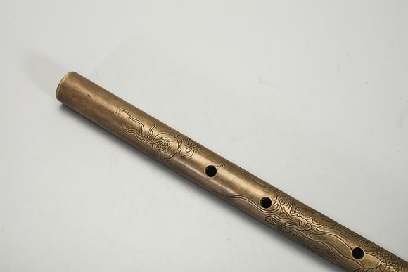 chinese bronze flute, republic period