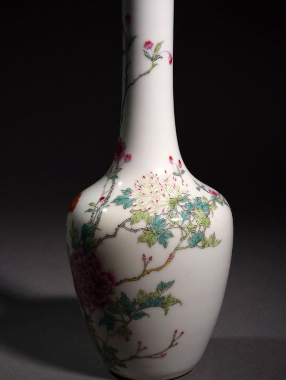 粉彩玉堂富贵瓶achinesefamilleroseporcelainvase