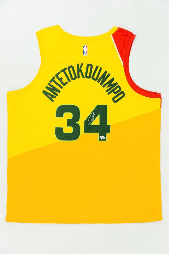 (字母哥)扬尼斯·阿德托昆博(giannis antetokounmpo)亲签球衣(城市