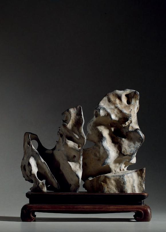 明黑太湖石远航供石摆件