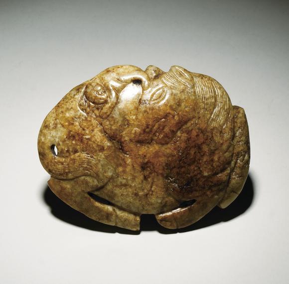 宋马上封侯纹玉带扣